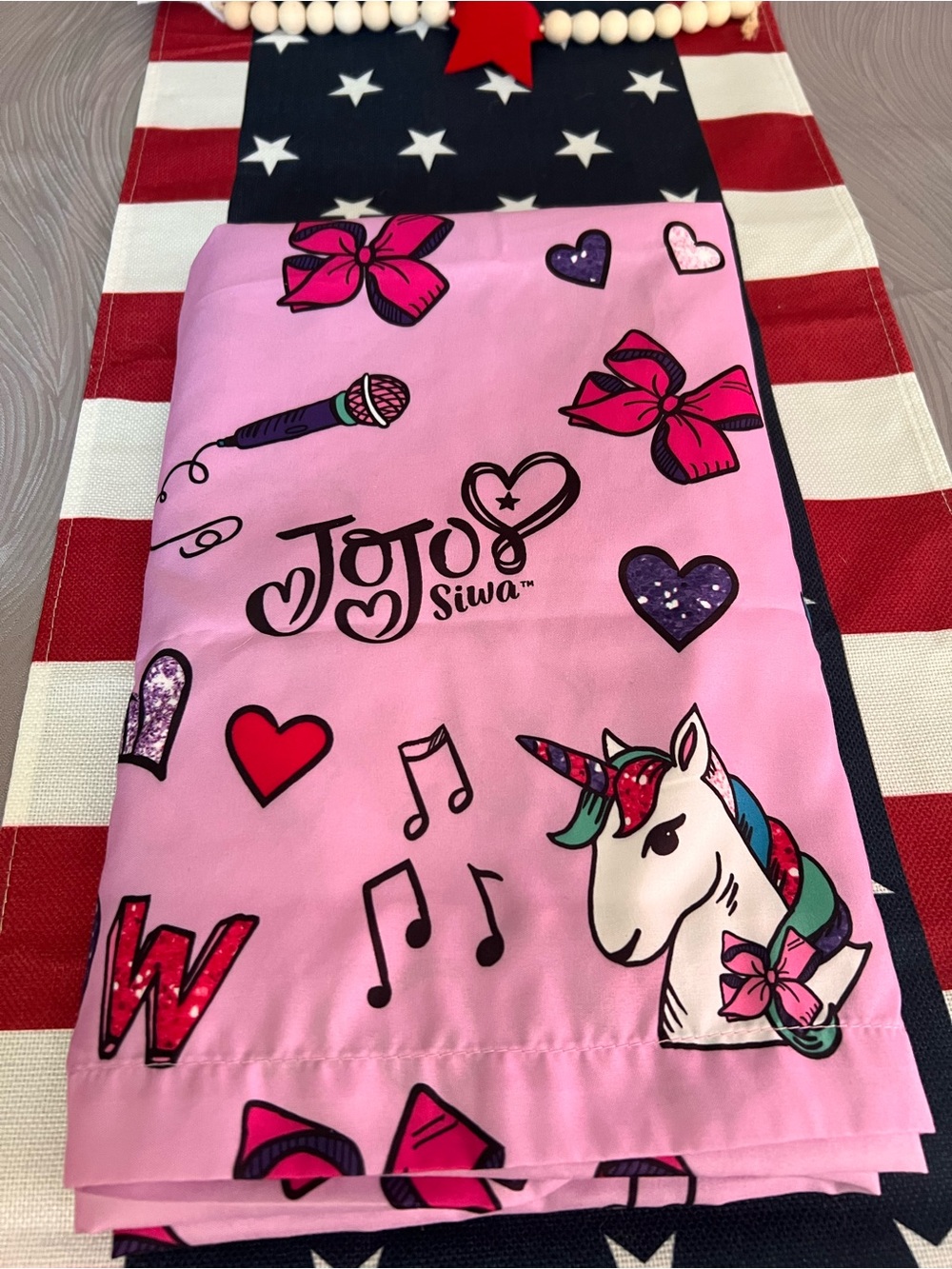 JoJo Siwa Pink Unicorn Bow Microphone Sheet Set